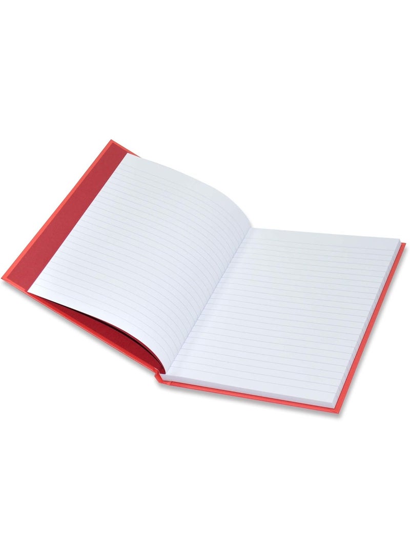 FIS Neon Hard Cover Notebook Single Line 9X7 Inch, 100-Sheets, Red 5-Piece - FSNB97N250 - Image 3